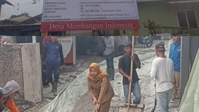 Betonisasi Jalan Desa Parakan Mulai Dikerjakan, Warga Sambut Antusiasme   